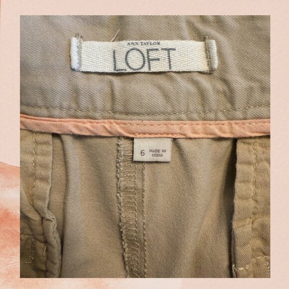 Ann Taylor Loft Khaki Casual Chino Shorts - Picture 3 of 3